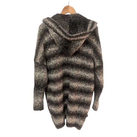 French Connection Black and Gray Boucle Cardigan Sweater - Picture 6 of 11